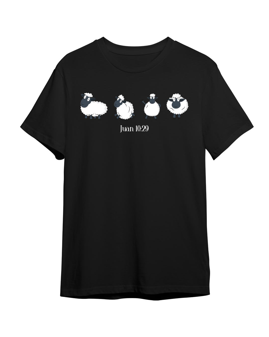 Camiseta Femenina "Eres Mi Oveja" - en negro, one side