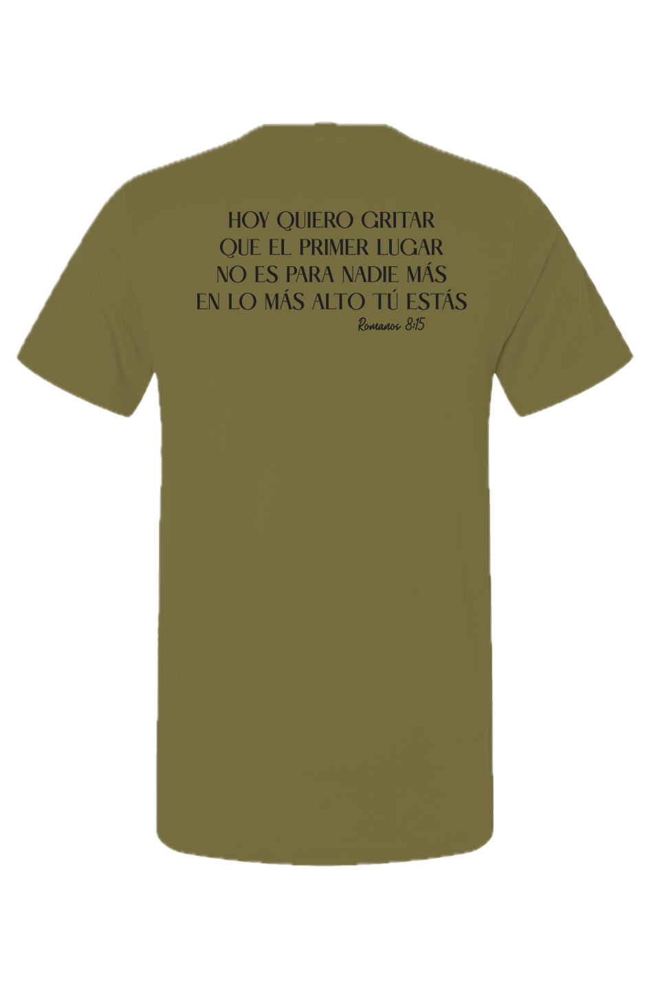 Camiseta "Abba Padre" - color olivo, ambos lados