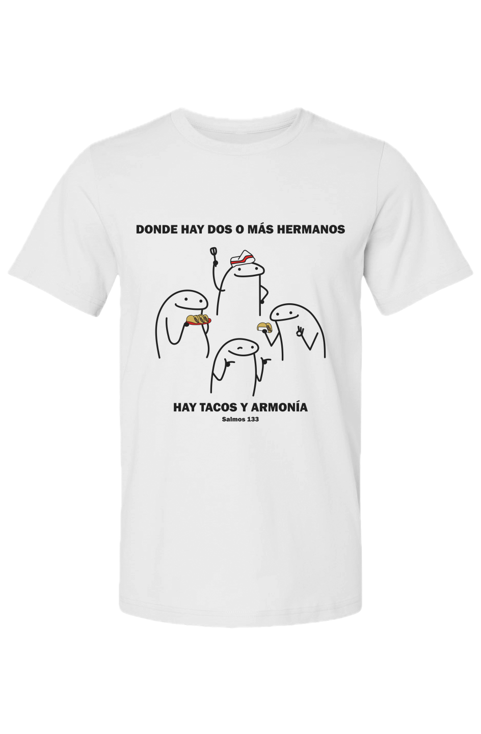 Camiseta "Donde hay dos o mas" - color banco, one