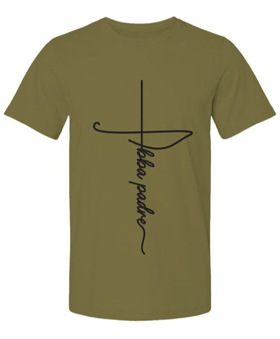 Camiseta "Abba Padre" - color olivo, ambos lados